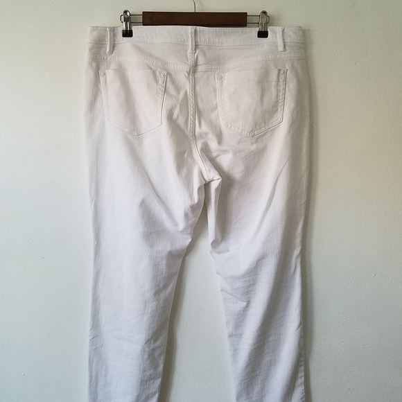 J.JILL Denim Authentic Fit Slim Ankle White Jeans Size 16 - Picture 9 of 13